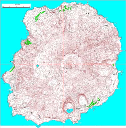 A part of 1:25,000 topographic map Miyake Island