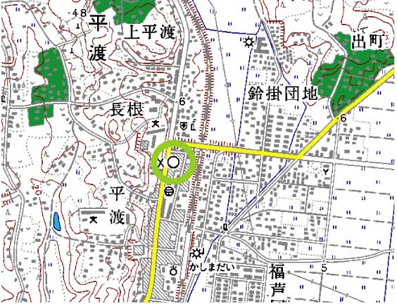 鹿島台町役場周辺地域の地図