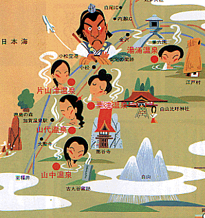 画像：「石川県観光案内図」石川県観光連盟
