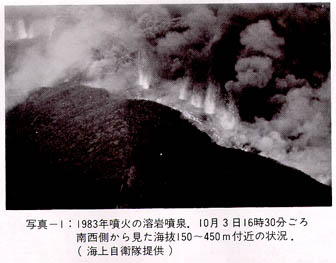 1983年の噴火の様子