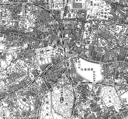 5万分１地形図「東京西北部」明治42年測量　昭和4年第2回修正