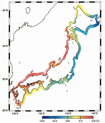 日本近海の平均海面