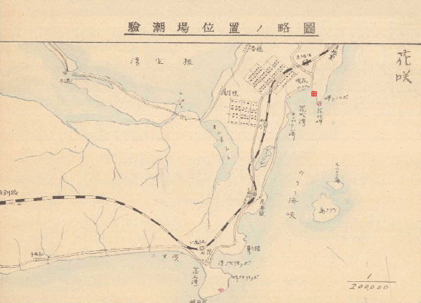 Brief map of Hanasaki Tide Station (image)