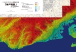 神戸西部のデジタル標高地形図