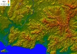 鎌倉市のデジタル標高地形図