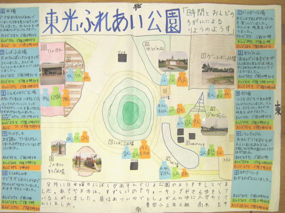 画像：東光ふれあい公園「時間とおんどのちがいによるりようのようす」