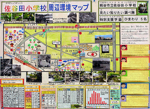 画像：佐谷田小学校周辺環境マップ