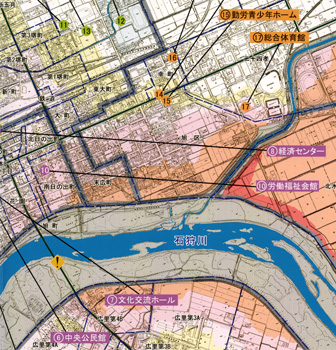 サンプル：深川市洪水ハザードマップ