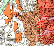 画像：都市圏活断層図「恵庭」の一部