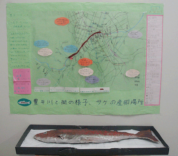 画像：豊平川とサケの研究