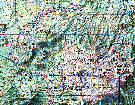 画像：阿蘇山周辺の地質図（部分）