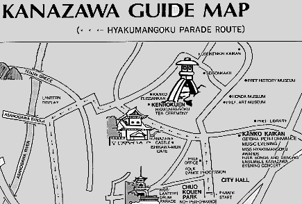 画像：「KANAZAWA　GUIDE　MAP」百万石まつりパンフレット