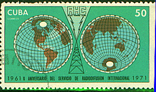 世界図の切手１
