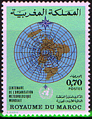 世界図の切手４