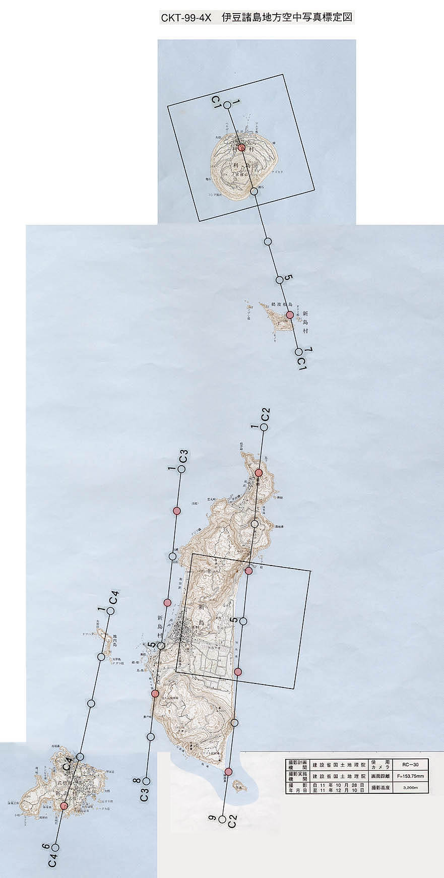 新島等を撮影した地点の地図