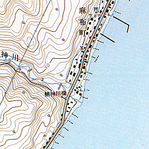 画像：２万５千分の１地形図「八木浜」
