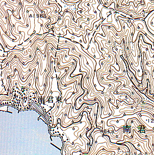 画像：２万５千分の１地形図「伊予吉田」