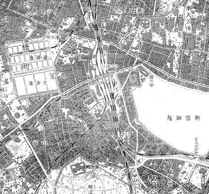 2万5千分1地形図「東京西部」大正6年測量　昭和4年第2回修正