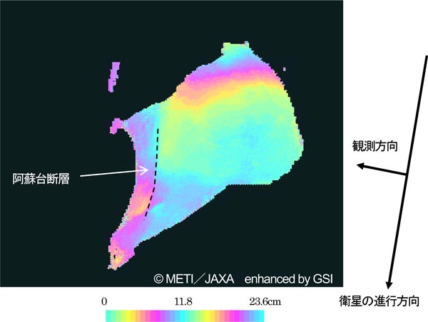 陸域観測技術衛星「だいち」の干渉ＳＡＲが捉えた硫黄島島内の地殻変動