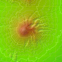 等高線段彩図