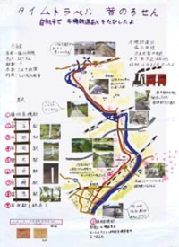 作品：タイムトラベル 昔のろせん 自転車で赤穂鉄道あとをたびしたよ