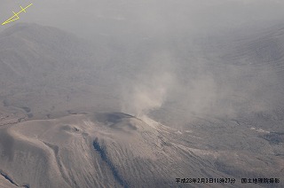 中岳からの噴煙の画像