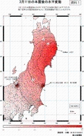 地震後の水平変動量線図