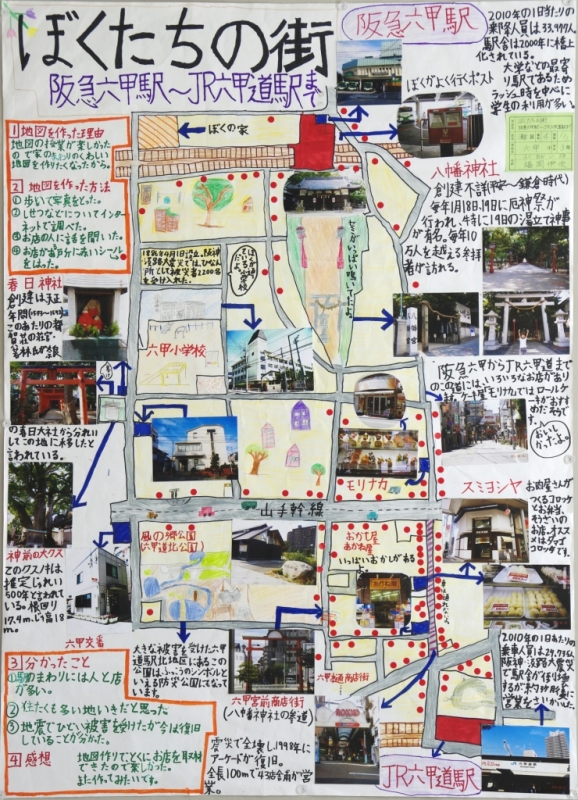 神戸市小学校社会科作品展 国土地理院