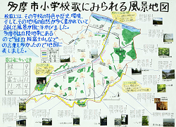 作品：多摩市立小学校歌に見られる風景地図