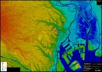 東京都区部のデジタル標高地形図
