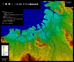 福岡のデジタル標高地形図