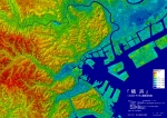 横浜のデジタル標高地形図