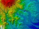 栗駒山南部のデジタル標高地形図