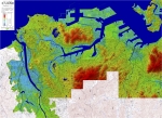 北九州西部のデジタル標高地形図