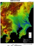 関東地方の地形のデジタル標高地形図