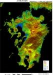 九州地方の地形のデジタル標高地形図