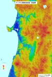 秋田県のデジタル標高地形図