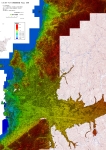 松山（DSM）のデジタル標高地形図