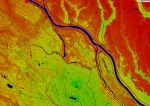 久喜市のデジタル標高地形図