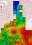 岩手山1のデジタル標高地形図