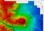 岩手山3のデジタル標高地形図