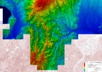 岩手山5のデジタル標高地形図