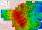 蔵王山1のデジタル標高地形図