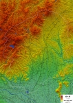 栃木県のデジタル標高地形図