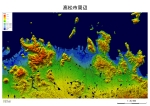 高松市周辺のデジタル標高地形図
