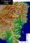日南市のデジタル標高地形図