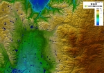 奈良市のデジタル標高地形図