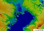 首都圏湾岸のデジタル標高地形図