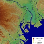 東京都区部とその周辺のデジタル標高地形図