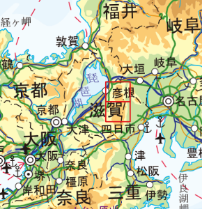 「彦根東部」「御在所山」の位置図に東海地域整備範囲へのリンク付